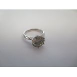 An impressive 3.01ct diamond solitaire ring, set in 18ct white gold, size K, approx 3.93 grams, with