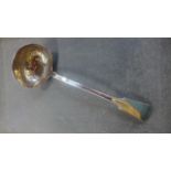 A silver ladle Edinburgh 1826 - 33cm long, approx 6.25 troy oz - Multiple dents to bowl, otherwise