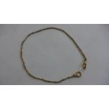 A 9ct gold watch chain, approx 34.5cm long, approx 7.3g - in good condition