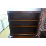 A 20th century open bookcase with adjustable shelves, 86cm H x 92cm x 24cm