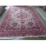 A hand knotted woollen Meshed rug - 340cm x 241cm