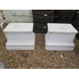 A pair of decorative plinths - 62cm W, 50cm H, 46cm D