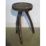 A rustic side table - 76cm H x 45cm diameter