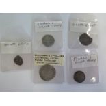 Five hammered coins, including Edward I silver penny