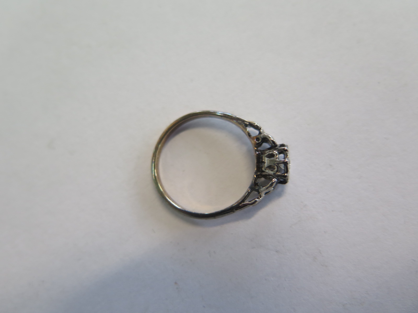 A yellow gold diamond solitaire ring, size L, approx 2.5 grams, diamond bright, generally good - Image 3 of 3