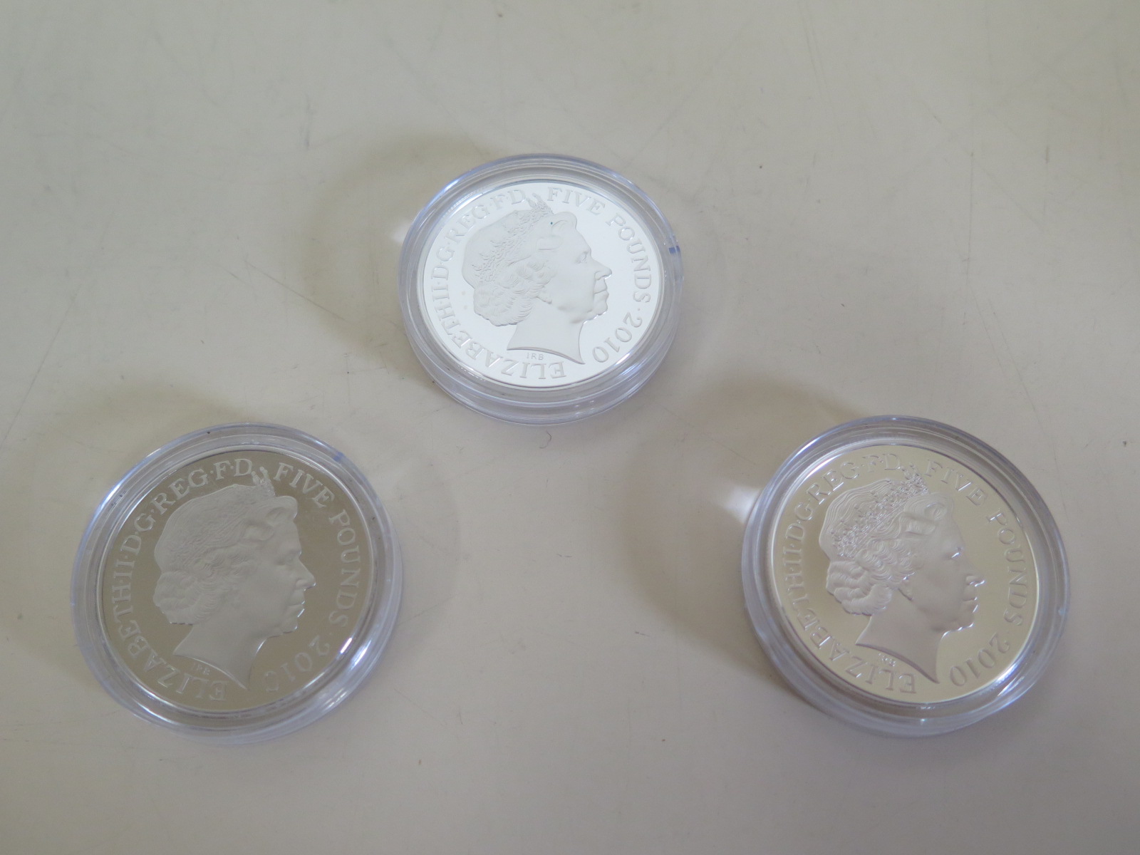 Three silver commemorative proof crowns, approx 2.7 troy oz - Image 2 of 2