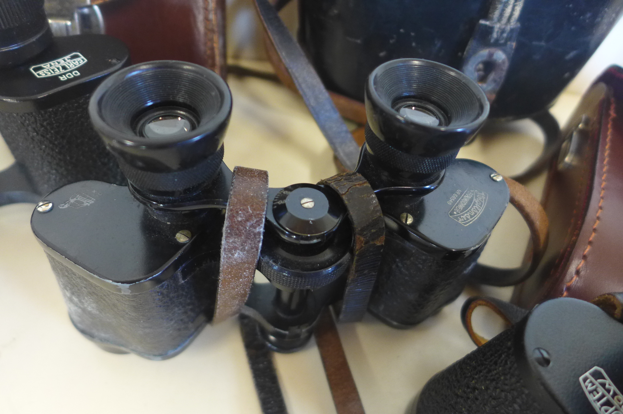 Two pairs of Carl Zeiss Jena 8x30W binoculars, and a pair of Volgtlander binoculars 6x24 - Image 2 of 2