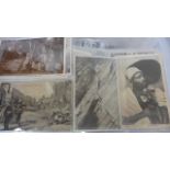 Over 400 early 20th century British postcards, most in individual plastic sleeves, good overall