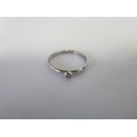 A platinum and diamond solitaire ring by Morris of London, approx 0.40ct ring, size J, in good