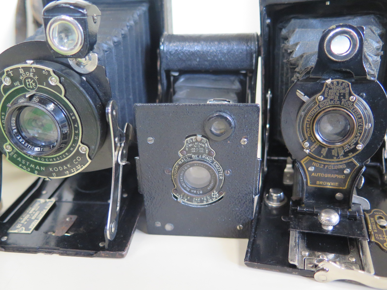 A Kodak vest pocket camera, Kodak No3 folding camera, Kodak 116 folding camera, together with two - Image 2 of 2