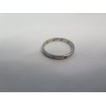 A palladium 950 modern diamond wedding ring, size J, ten stones, round brilliant, colour G/H clarity