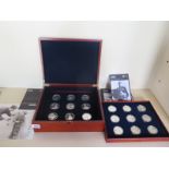 A boxed set of eighteen Royal Mint silver proof Crown coins, The Royal Airforce Defends the Skies