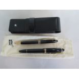 A Mont Blanc 4 Miesterstuck 146 fountain pen with 14K nib - and a Mont Blanc Meisterstuck roller