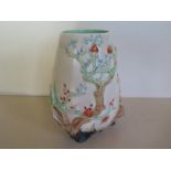 A Clarice Cliff Newport Pottery relief decorated vase, no 989 - 20cm tall, in generally good