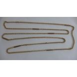 A 9ct gold long chain necklace, approx 28 grams, approx 144cm long, in good condition