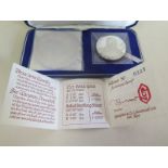 A boxed set of silver proof sterling Winston Churchill, coins, approx 3.5 troy oz, one still