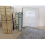 Six Cambridge related books, City of Cambridge parts 1 and 2 with map and college plans, West