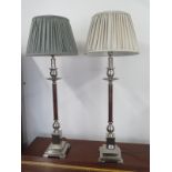 A pair of good quality table lamps, 80cm high, in good condition