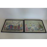 Two Cruikshank cartoons - 27cm x 37cm