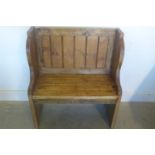 A Victorian style pine bench 90cm H x 80cm x 42cm