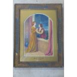 A watercolour by Ephraim Strellett of a scene from Romeo and Juliet, Act III-42, signed and dated