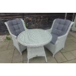 A Bramblecrest Sample grey bistro set, ex-display