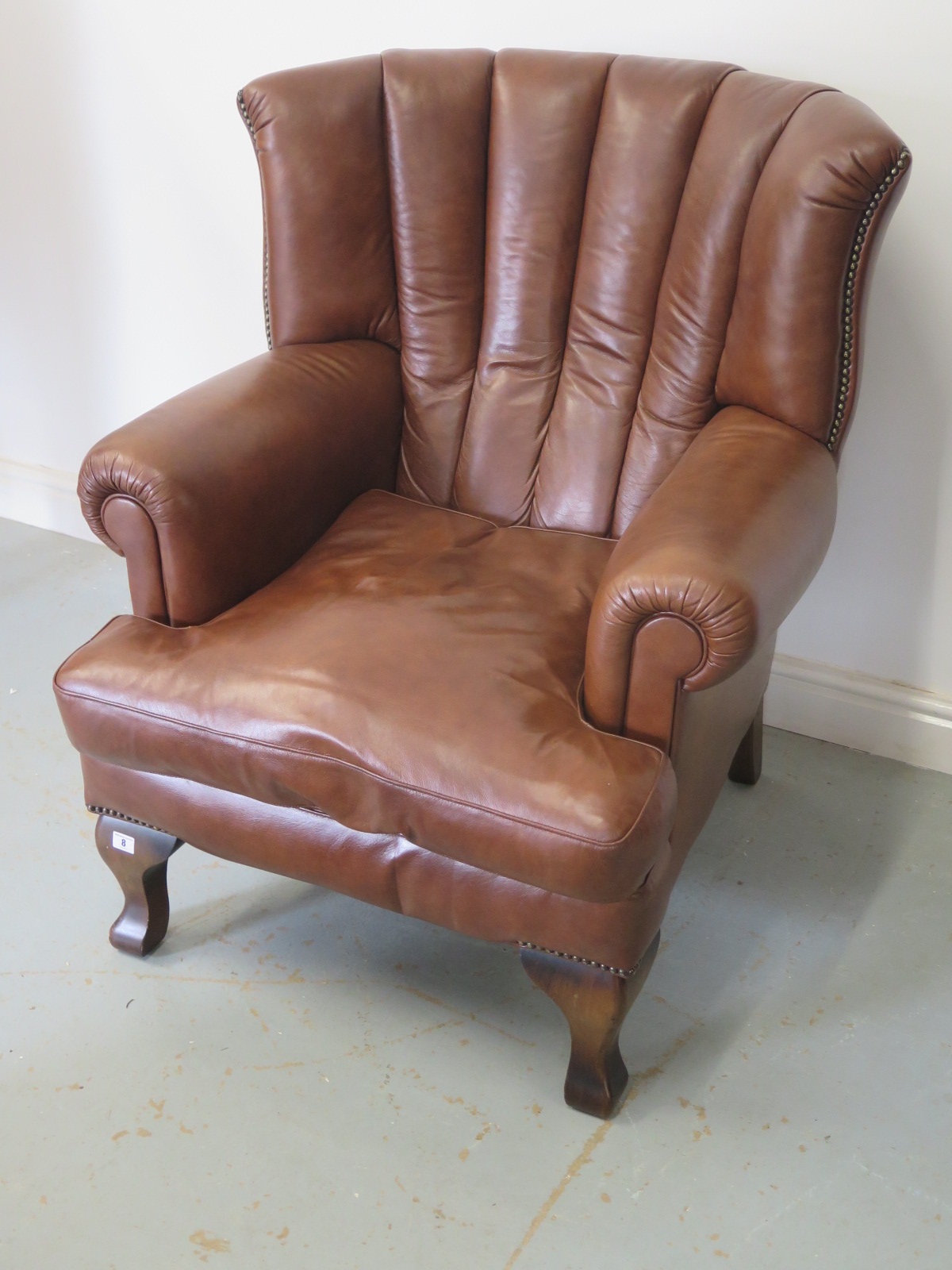 A good quality soft leather armchair in nice condition