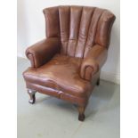 A good quality soft leather armchair in nice condition