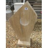 A hand carved abstract garden sculpture - 76cm high