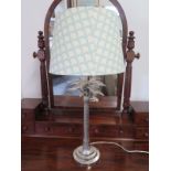 A good quality chrome table lamp and shade