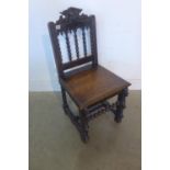 A late Victorian carved Green Man hall chair