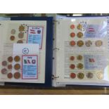 A Euro coin collection in two albums