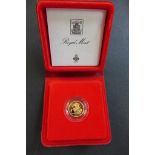 Elizabeth II, a gold half sovereign, dated 1980 with box
