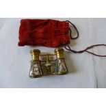 A pair of opera glasses IRIS of Paris, some wear but generally good condition