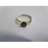 A 9ct yellow gold peridot ring, size N, approx 1.9 grams, in good condition