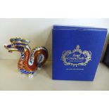 A Royal Crown Derby paperweight - Dragon - boxed, in good condition