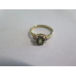 A 9ct yellow gold peridot ring, size N, approx 2.6 grams, in good condition