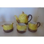 A Burliegh ware four piece tea set, all in generally good condition