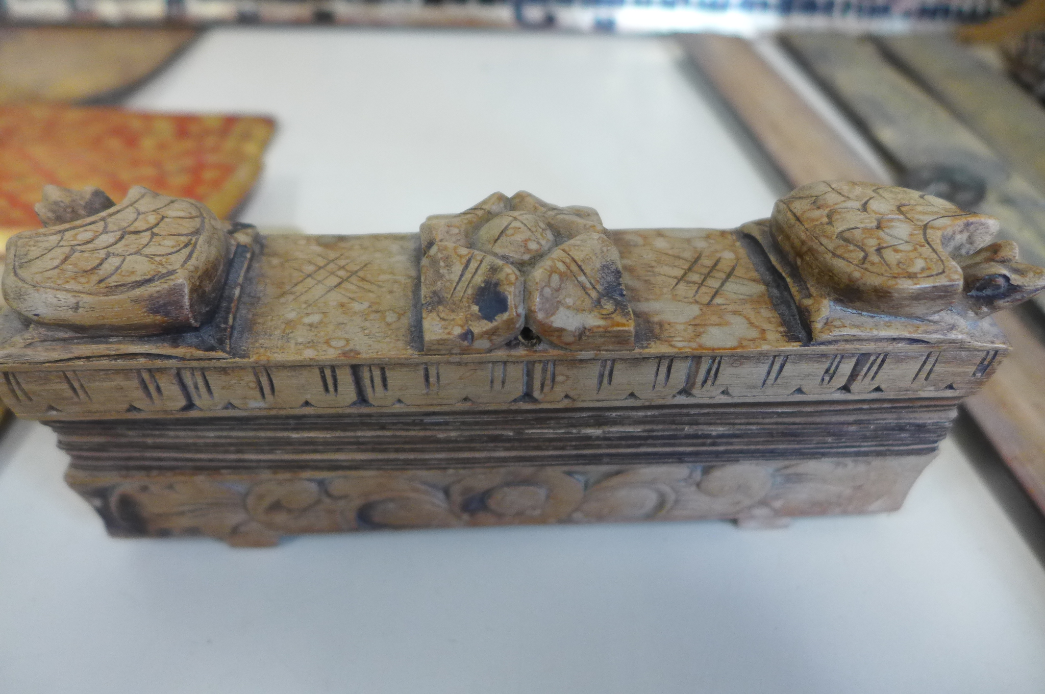 A collection of Tibetan prayer scripts, including a carved block - 15cm long - Image 3 of 6