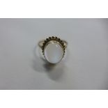 A 9ct gold single stone dress ring, size Q, approx 3.1 grams