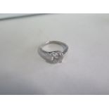 A good platinum diamond solitaire ring, approx 1.35ct VS colour I/J, ring size N, approx 5.3