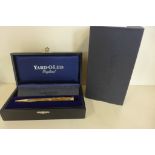 A 9ct yellow gold Yard-O-Lead propelling pencil with box and papers as new, working, total weight