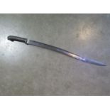 A 19th century French type curved bayonet sword stamped B78 - with wooden handle, 71cm overall,