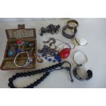 A collection of vintage costume jewellery