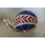 A Royal Crown Derby paperweight - Snail - good condition