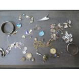 A quantity of assorted silver and other jewellery
