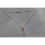 A 9ct gold necklace approx 40cm long, approx 1.9 grams, some usage marks