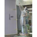 A Lladro figure The Aviator no 05891 with box, in good condition, no damage - 42cm tall