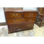 A mahogany Georgian style four drawer chest, 84cm tall, 110cm x 55cm