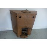 A vintage copper Pitradsto stove, 77cm tall x 77cm x 32cm deep